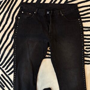 Black Studded Women's Jeans